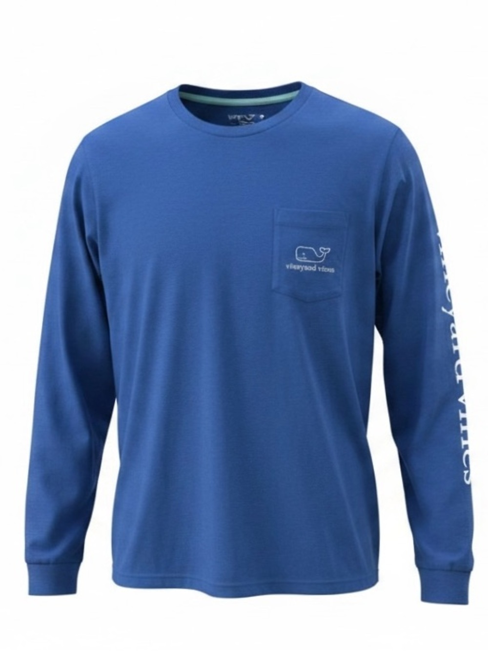 Vineyard Vines Blue Vintage Whale Pocket Long Sleeve T-Shirt Size XS